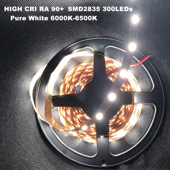 DIY LED-uri U-ACASĂ High CRI, RA 90+ Lumini Benzi CONDUS 2835SMD 12V DC 5M 300leds Nonwaterproof de Iluminat cu LED pentru Vacanta de Bucătărie Cameră