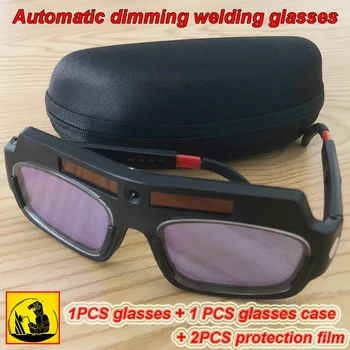 TX-012 energie Solară reglaj Automat de Sudura ochelari 1BUC ochelari + 1 BUC ochelari de caz + 2 BUC folie protectie
