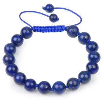 8mm Margele Lapis Lazuli Bratara Înnodate Piatra Naturala Wrap Brățară Pentru Femei Bijuterii Fine