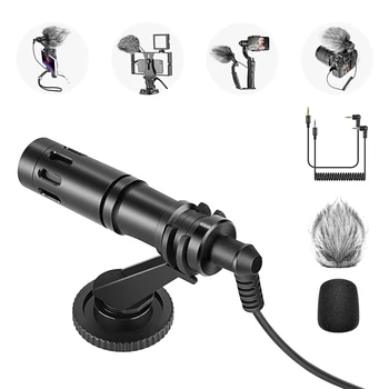Neewer CM14 Microfon Mini-Camera Video cu Microfon Microfon Montare, Parbriz Pentru iPhone/Telefon Android/DSLR Camera foto/Video