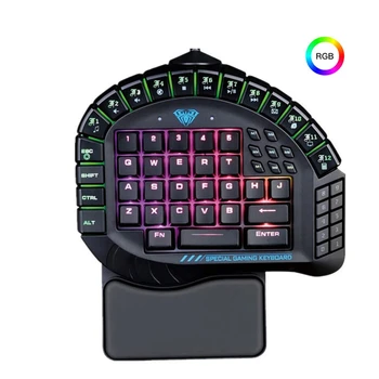 Jeleu Pieptene de Jocuri Mecanice Keyboard 30 kg Portabil Mini Master RGB lumina de Fundal a Tastaturii pentru Gamer Albastru Comuta Tastatură de Gaming