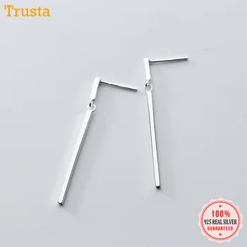 Trustdavis 2019 925 Masiv din Argint Ciucure Stick 3.9 cm Stud Cercei Cadou de Crăciun Pentru Fete Adolescente Femei DA185