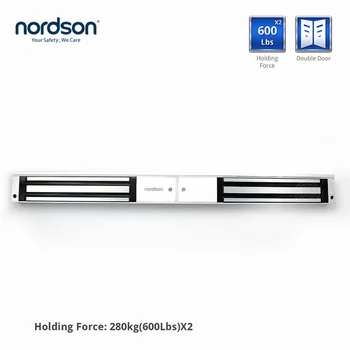 Nordson Original DC12V/24V Ușă Dublă Încorporat 280 kg/600lbs LED Electronic sistem de Blocare Magnetic Pentru Sistemul de Control Acces Incendiu