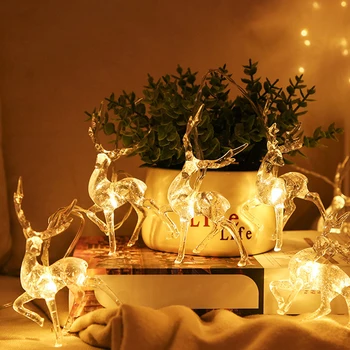 Elan Șir de Lumină LED-uri de Crăciun Decor pentru Acasă Agățat Ghirlanda Pom de Crăciun Decor Ornament de Crăciun Cadou de Crăciun de Anul Nou
