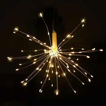 120 LED DIY focuri de Artificii Șir de lumini Pentru Decor Gradina Festivalul de lumini Zână Ghirlanda de Lumini în aer liber LED Șir de Sârmă de Cupru de Nunta