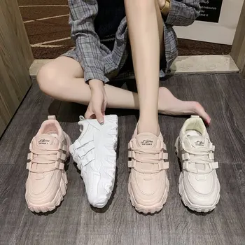 Pantofi pentru femei adidași de moda coreeană brand pantofi femei piele apartamente plus dimensiunea femei pantofi 44 45 46 pantofi pentru femei 2020