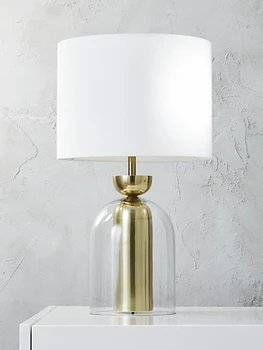 E27 sticla Lampa de masa moderna design nou, Lampa de Masa LED masă tesatura usoara nuanta de bază de sticlă de lampă de decorare apartament cu lampa