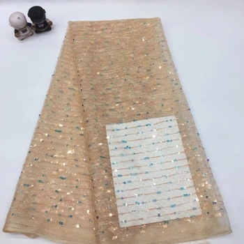 African paiete dantelă tesatura 2020 înaltă calitate dantela material Nigerian franceză plasă de tul dantela tesatura pentru femei poartă XX3707
