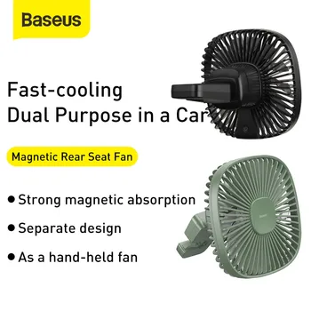 Baseus Fan Masina Mini USB Masina Bancheta din Spate a Ventilatorului Auto Ventilatorului de Răcire de 360 de Grade Portabil de Aer mai rece Folosi Desktop Fan Două Grad Viteza Vântului