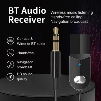 Masina universala Bluetooth Transmițător Bluetooth 5.0 Adaptor cu Jack Audio de 3.5 mm Muzică Wireless Handsfree Auto Căști Receptor