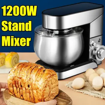 1200W 5L Bucătărie Alimentare Mixer 6-viteza Bol din Otel Inoxidabil Acasă Crema de Ou Amestecati Blender Tort Aluat de Pâine, Mixer, Filtru de Mașină