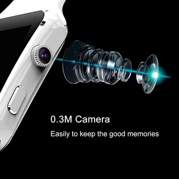 X6 Ceas Inteligent Bărbați Suport SIM Card TF Camera Smartwatch Bluetooth Dial cu Camera Touch Screen pentru IPhone Xiaomi Android IOS
