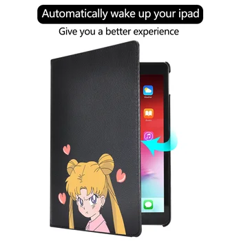 Ipad 2 3 4 Piele Rotativ la 360°, Înapoi Caz Sailor Moon Capac de Protecție Pentru 2020 iPad Pro 11 12.9 10.5 7.9 inch Mini 1 2 3 5