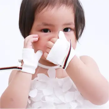 Copii Copilul De Suptul Degetului Arătător Opri Degetul Garda Proteja Roz Pentru Renuntarea La Suptul Degetelor