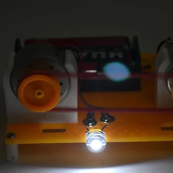 Lumina Jucărie de Învățământ Motor Generator DIY Fizica Experiment Creativ Electric Jucărie Manual a Asambla Jucării pentru Copii