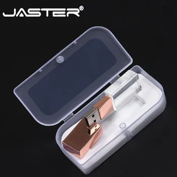 JASTER Moda Cristal USB Flash Pen Drive Logo-ul Personalizat cle USB 2.0 4GB 8GB 16GB 32GB 64GB Cadou de Nunta(Peste 10buc Gratuit Logo-ul)