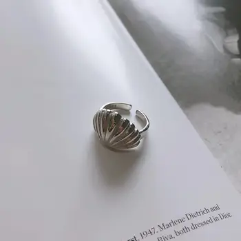 INS Autentic S925 Argint Bijuterii FINE Shell forma de inel regla TLJ741