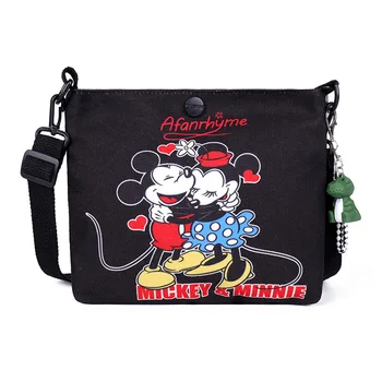 Disney noi de desene animate Mickey Mouse casual sălbatice student fata de un umar messenger sac de pânză de moda de sex feminin portabil geantă de cumpărături