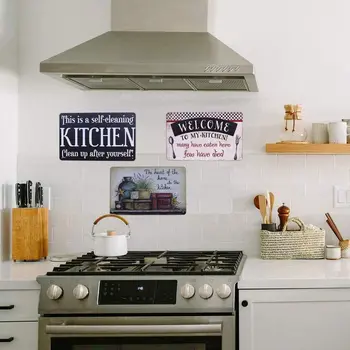 Bine ați venit la Bucătărie, Tablă de Metal Sign, Vintage Placa Placa