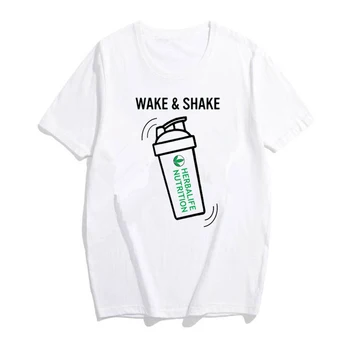 Wake & Shake Herbalife Doamnelor Montate Tee De Wellness Tricou Amuzant Herbalife Tricou Femei Casual T-Shirt Harajuku Tee Hipster Topuri
