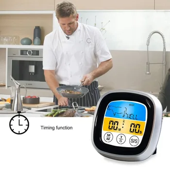 Alimente de Gătit fără Fir Bluetooth GRĂTAR Termometru Cu Șase Sonde și Timer Pentru Cuptor Carne de Grătar Gratuite App de Control de Dropshipping
