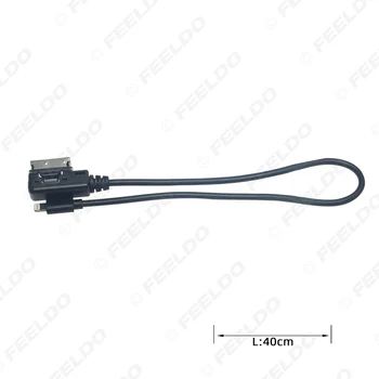 FEELDO 1 BUC AMI/Interfață MDI La Lightning Jack de Putere Incarcator Doar Cablu Adaptor Pentru Audi/Volkswagen Masina (Model An:2009~)