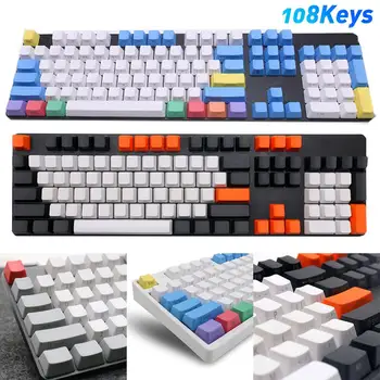 De Potrivire de culoare 108Pcs/Set PBT Culoare de Potrivire de culoare-dovada Mecanice Keyboard Keycap de Înlocuire de înaltă calitate PBT material