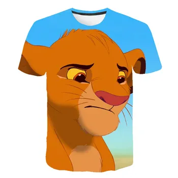 2020 Copii Drăguț Tricou Desene animate Regele Leu Print T-shirt Fete/Băieți Animale Amuzante Haine pentru Copii Copii de Vara Tricou copii t shirt