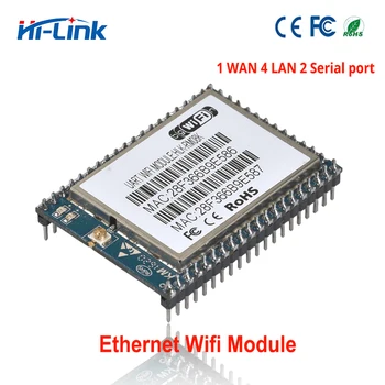 Transport gratuit 1buc încorporat UART-ETH-modul WIFI cinci port ethernet două port serial MT7688K chipset compatibil nomu hlk-rm04