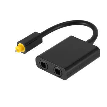 Digital Optic Toslink Fibra Optica Cablu Audio 1 din 2 Splitter Adaptor Negru Switcher Convertor Portabil