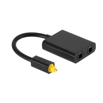 Digital Optic Toslink Fibra Optica Cablu Audio 1 din 2 Splitter Adaptor Negru Switcher Convertor Portabil