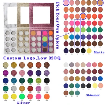 50pcs Logo-ul Personalizat Mat Shimmer Glitter Fard de pleoape Paleta 122 Culori Alege Culoarea Ta DIY Private Label Fard de Ochi cu Pigment