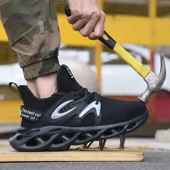 Lucru Adidași Bărbați Încălțăminte de protecție Cizme de Lucru Indestructibil Steel Toe Pantofi de Siguranță Anti-piercing Securitate Cizme Barbati Pantofi de Lucru
