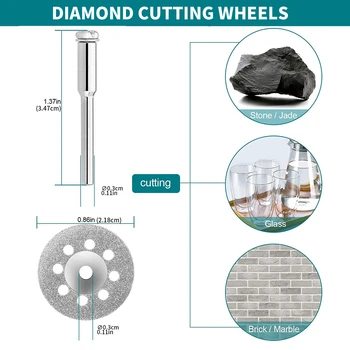 60pcs Diamant Văzut Lame HSS Mini pânză de Ferăstrău Circular Pentru Instrumente Rotative Dremel Rășină Cut-Off Roți de Diamant Discuri de Tăiere