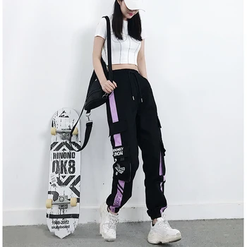 Toamna Streetwear Vrac Femei Pantaloni de Marfă Direct de Primăvară Harajuku Liber BF Casual Pantaloni Sport Femei