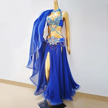 Fierbinte de Vânzare Profesionale Belly Dance Set Costum pentru Femei Tinutele de Performanță Bollywood Dansatoare Dansatoare de Belly Dance Costum de haine