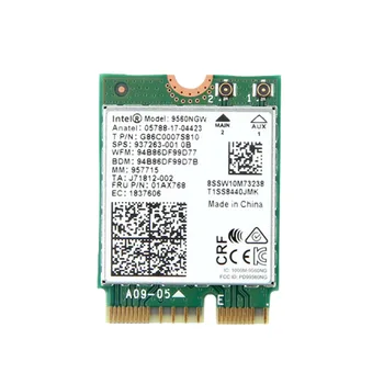 С 2 антеннами для Intel AC 9560 9560NGW 1,73 Гбит/с беспроводная карта unitati solid state M2: CNVi Wifi карта 802.11 ac Bluetooth 5,0 для D
