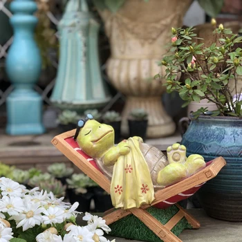 În Aer Liber, Grădinărit Rășină Mint Frog Ornamente Curte În Aer Liber Figurine Decor Garden Villa Accesorii De Mobilier Meserii