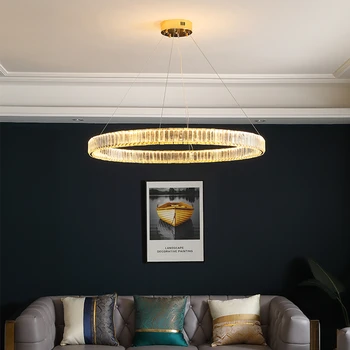 Camera de zi candelabru modern, simplu atmosfera sufragerie, dormitor nou de lux de lumină de înaltă calitate uz casnic Rotunde de Cristal Chandeli