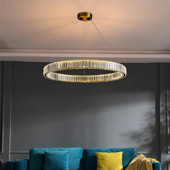 Camera de zi candelabru modern, simplu atmosfera sufragerie, dormitor nou de lux de lumină de înaltă calitate uz casnic Rotunde de Cristal Chandeli