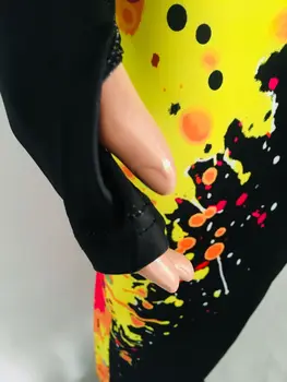 Plus Dimensiunea Rochie Lungă, S-4XL Graffiti Imprimat cu Maneci Lungi Sundress Bodycon Maxi Pista de Vara de Toamna Femei Rochie Streetwear 2021