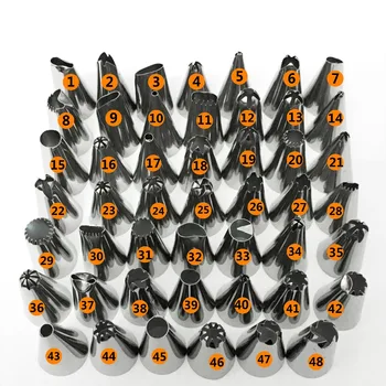 TTLIFE 48 Buc/set din Oțel Inoxidabil Degivrare Conducte Duza Set DIY Decorare Tort Sfaturi de Patiserie Sfaturi Set Cupcake Instrumente de Copt Duze