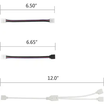 Banda de lumina Conector Kit 5050 RGB LED-uri de 10mm 4 Pin 8 Tipuri Solderless Părți Solderless Catarama tip T Cornerer Șurub