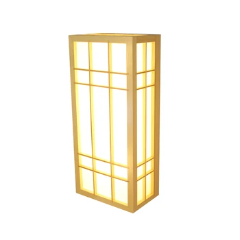 Modern Tatami Japonez Stil Dreptunghi de Lemn Brut de Perete LED Piața de Lumină Lampă pentru Culoar, Coridor Oglinda de la Baie Hol Decor