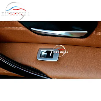 Pentru BMW Seria 3 F30 F31 13-18 & 3GT F34 14-19 & 4 Serii 4dr F36 14-19 5x Chrome Geamul Portierei Ridicați Butonul de Acoperire Cadru Trim