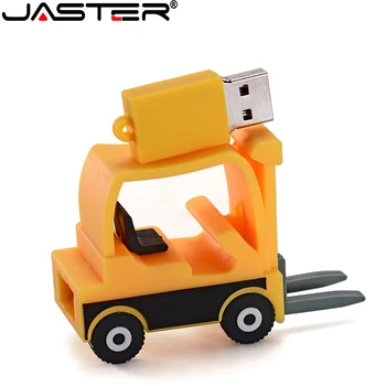 JASTER tip de desene animate, 64GB flash drive USB2.0 versiune 4GB 8GB 16GB 32GB 64GB 128GB rafinat mic galben stivuitor U disc