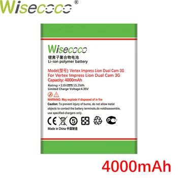 WISECOCO Baterie de 4000mAh Pentru Vertex Impresiona Leu Cam dubla Telefon 3G de Înaltă Calitate, Cu Codul de Urmărire
