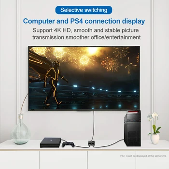 4K 60Hz HDMI Splitter Pentru Calculator PS4 Pro HDMI Switch Bi-Direcție 1x2/2x1 Adaptor 2 in 1 Convertor HDMI Switch