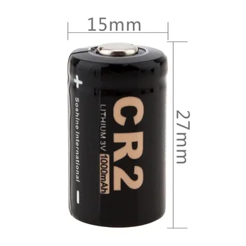 2 buc/set Soshine 3V 1000mAh CR2 Lithium Baterie Li-ion Non-Acumulator pentru Lanterne LED-uri Faruri de Înaltă Calitate