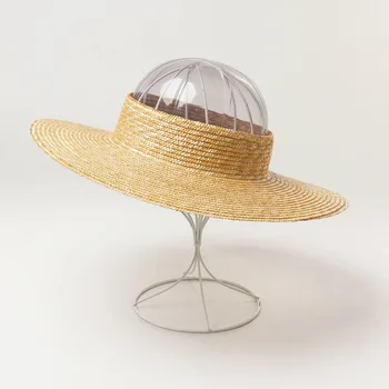 En-gros de Înaltă Calitate Naturale Paie Visor Femei Pălării de Margine Largă Gol Pălărie de Top de Răcire UV Umbra Plaja Hat Cadouri de vacanță S1187